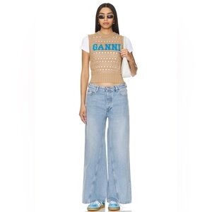 Ganni - Rigid Denim Jozey Jean in Light Blue Vintage